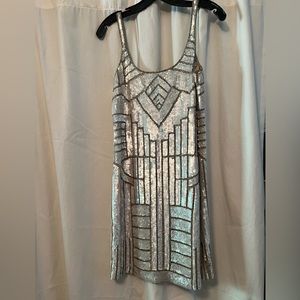Adrianna Papell Sequin Glam Tank Dress